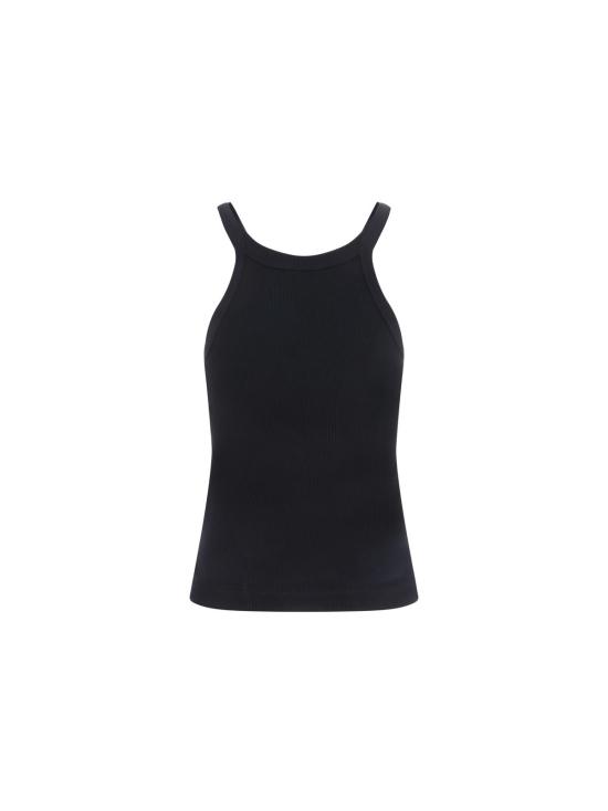  펜디 민소매 티셔츠 탑 블랙 - FENDI