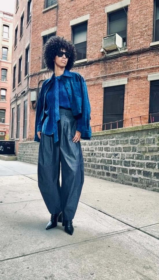  Yesaet 셔츠 Bamako 핸드룸 셔츠 인디고 - YESAET