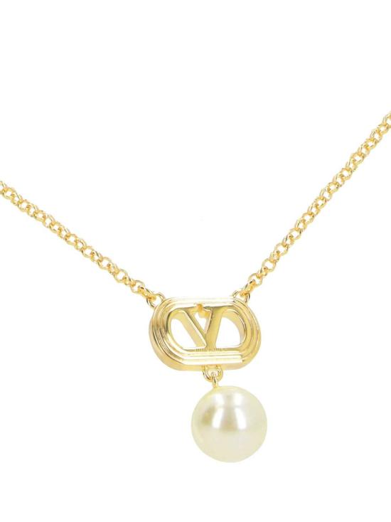  발렌티노 가라바니 목걸이/팬던트 Valentino Garavani V 로고 시그니처 목걸이 골드 - VALENTINO GARAVANI