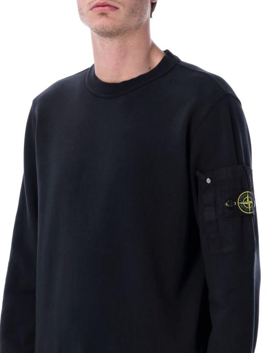 스톤 아일랜드 긴팔 티셔츠 크루넥 스웨트셔츠 블루 네이비 - STONE ISLAND