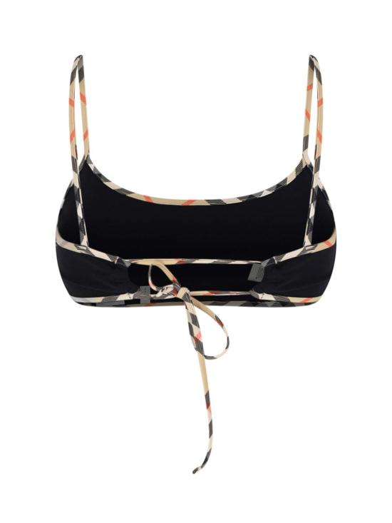  버버리 비키니 수영복 체크 수영복 상의 블랙 - BURBERRY