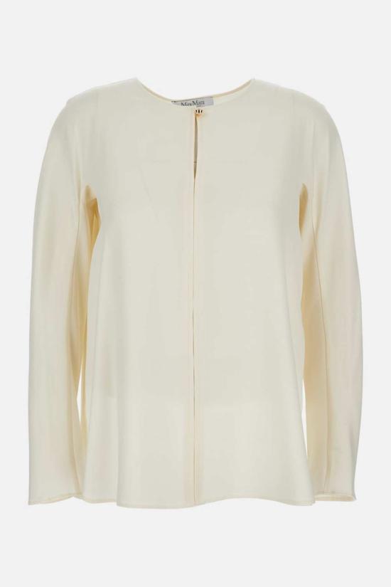  막스마라 블라우스 막스 마라 실크 셔츠  화이트