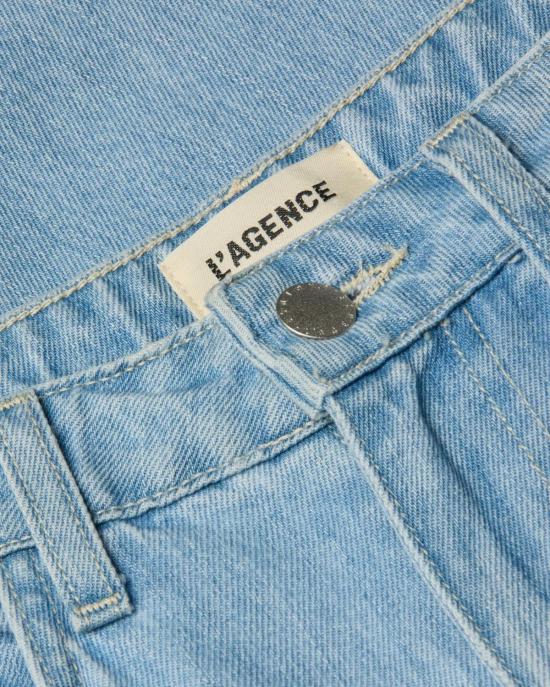  라장스 데님 팬츠 말리스 하이라이즈 보우 레그 진 브레아 - L'AGENCE