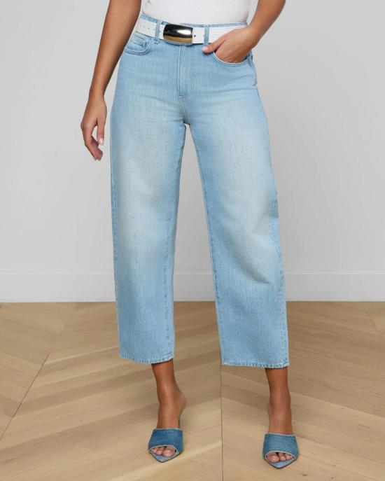  라장스 데님 팬츠 말리스 하이라이즈 보우 레그 진 브레아 - L'AGENCE