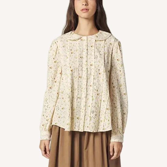  아멘테 블라우스 피터팬 셔츠 탑