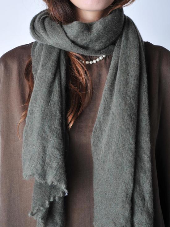  보또 쥐세페 머플러/스카프 보토 주세페 니트 캐시미어 스카프 올리브 멜란지 - BOTTO GIUSEPPE