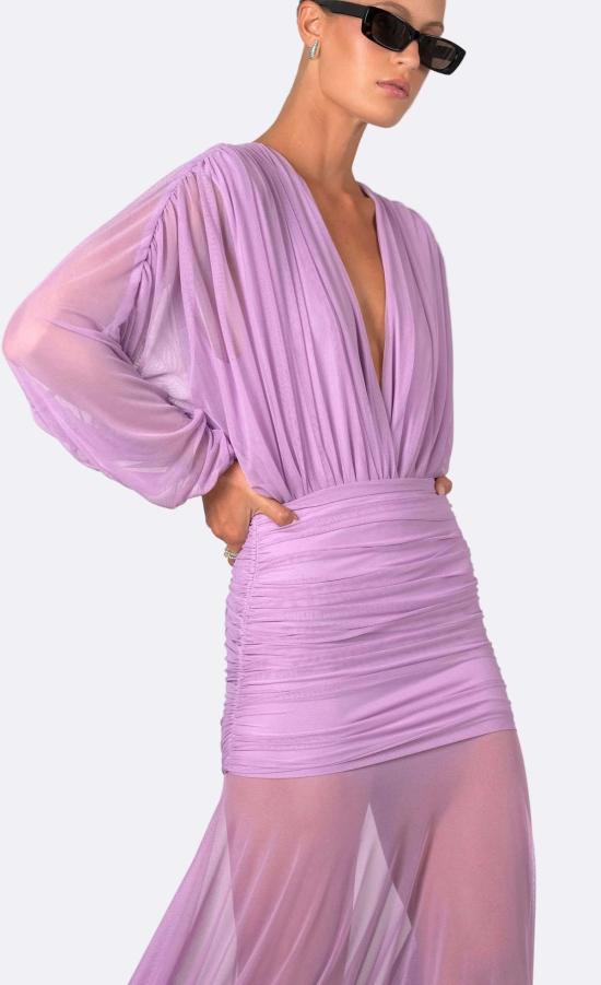  논살란트 레이블 바디수트 티셔츠 논샬런트 라벨 피아 바디수트 라벤더