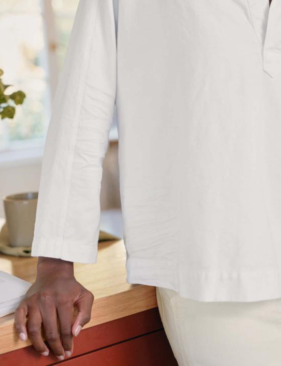  프랭크 앤 에일린 셔츠 Frank & Eileen Gabi 팝오버 셔츠 화이트 - FRANK & EILEEN