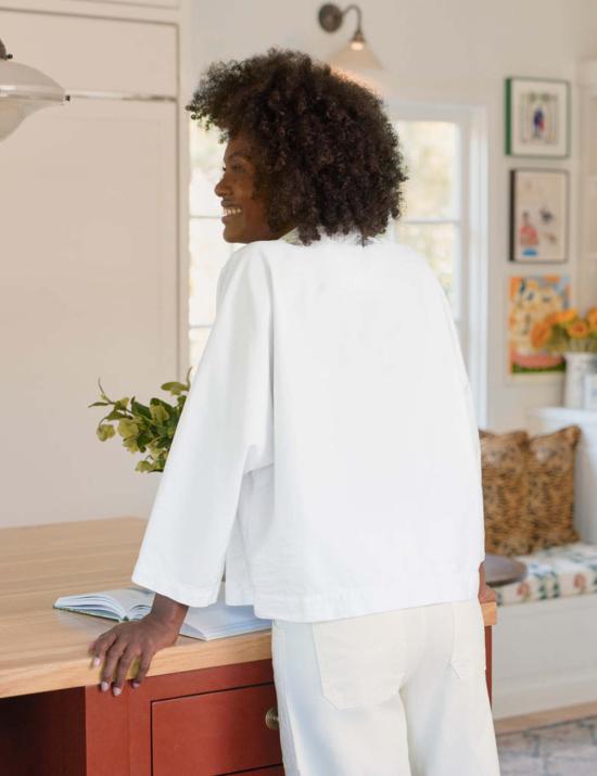  프랭크 앤 에일린 셔츠 Frank & Eileen Gabi 팝오버 셔츠 화이트 - FRANK & EILEEN