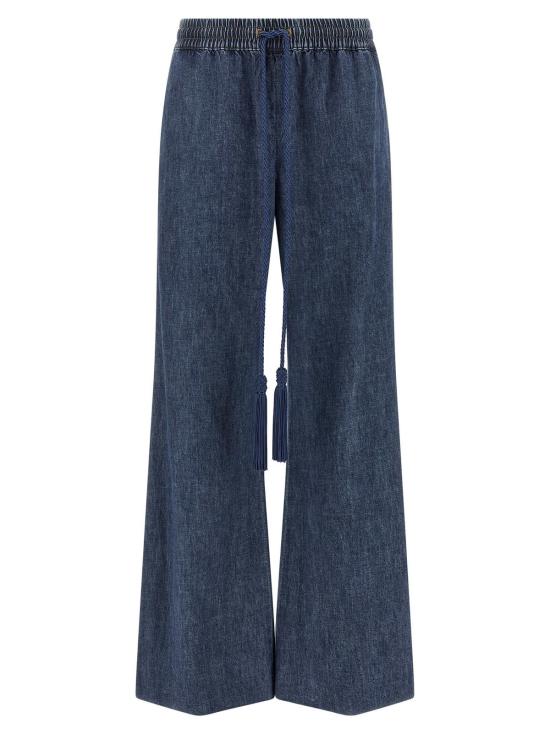  발렌티노 가라바니 데님 팬츠 V 골드 진 블루