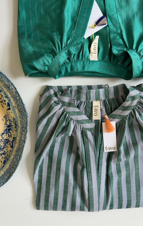  Two 튜닉 주머니 두 개 달린 , 라벤더/그린 색상 - OTHER BRANDS