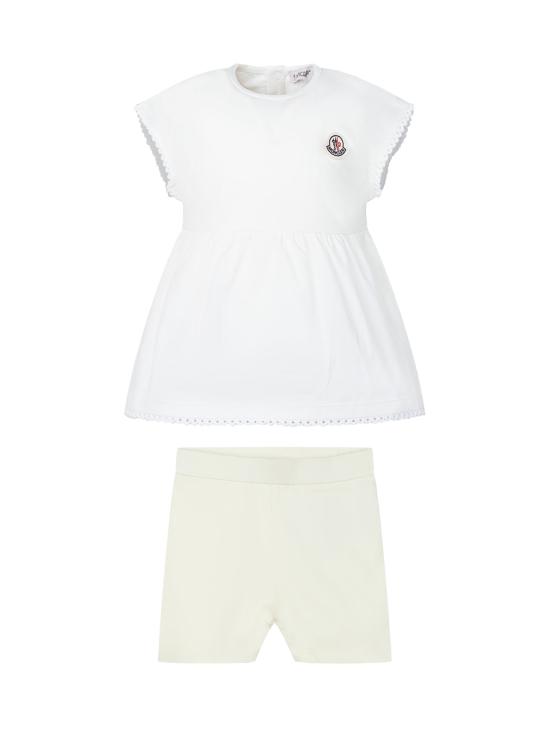 26SS [키즈] 몽클레어 캐주얼 세트 L19518M0001389AUM F01 BIANCO GIALLO CHIARO