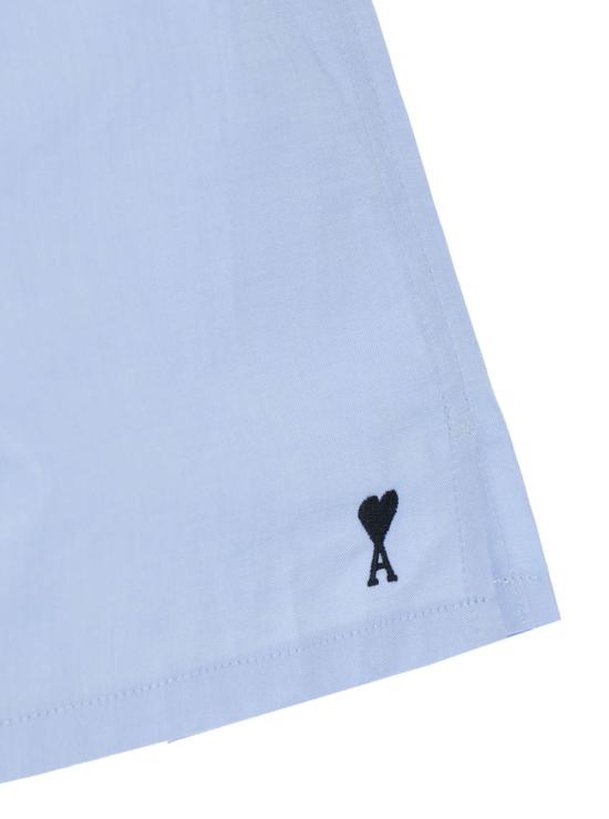  아미 숏팬츠 Ami Alexandre Mattiussi Ami De Coeur 복서 반바지 라이트 블루 - AMI