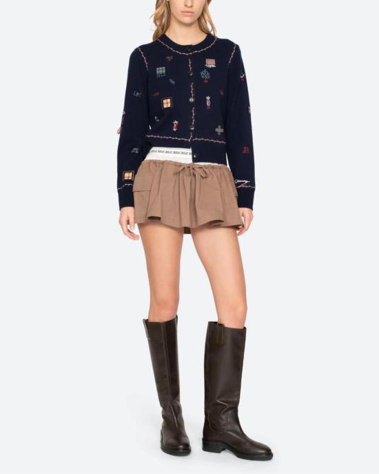  씨뉴욕 가디건 Sea Ny Claira 자수 니트 카디건 네이비 - SEA NY