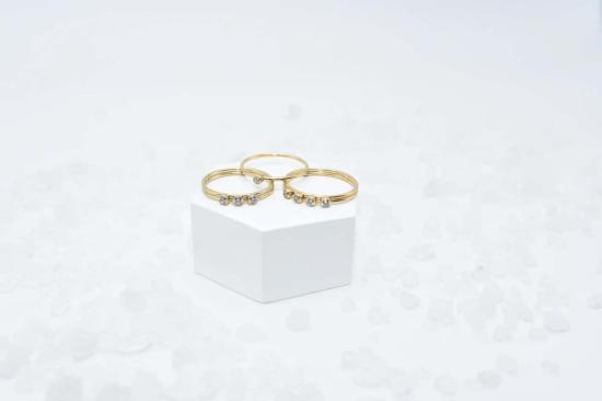  애니 어 디자인 반지 Cz 스태커 링