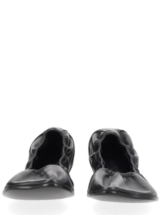  MM6 메종마르지엘라 플랫 슈즈 Mm6 메종 마르지엘라 가죽 발레리나  블랙 - MM6 MAISON MARGIELA