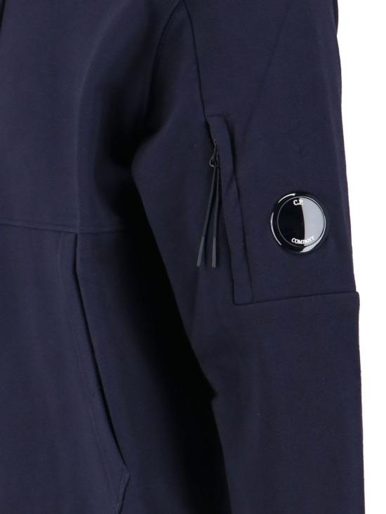  씨피 컴퍼니 긴팔 티셔츠 C.P. 회사 로고 면 후드티 (블루) - C.P. COMPANY