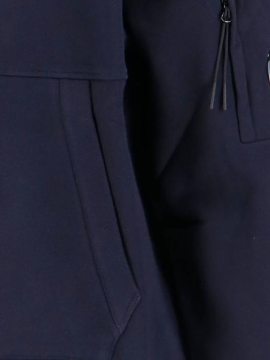  씨피 컴퍼니 긴팔 티셔츠 C.P. 회사 로고 면 후드티 (블루) - C.P. COMPANY