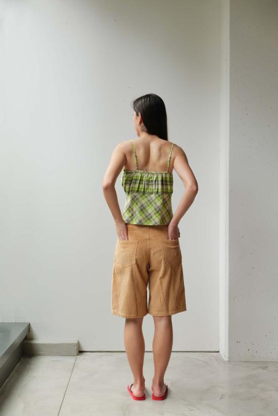  앳 던 캐미솔 새벽에. 주름 장식  탑 - AT DAWN.