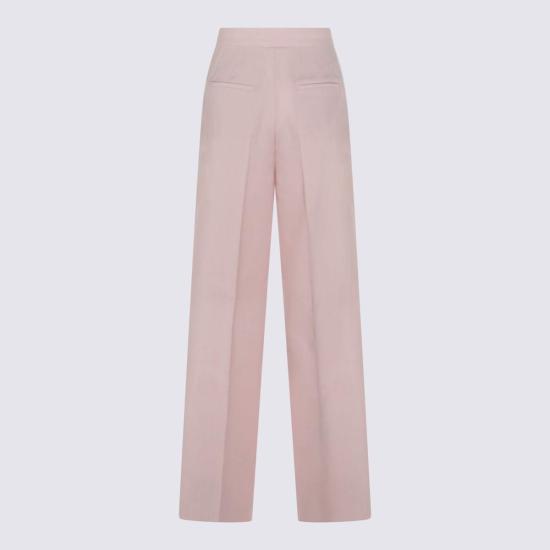  막스마라 스트레이트 팬츠 로즈 울 블렌드 팬츠 베이지 로사 - MAX MARA