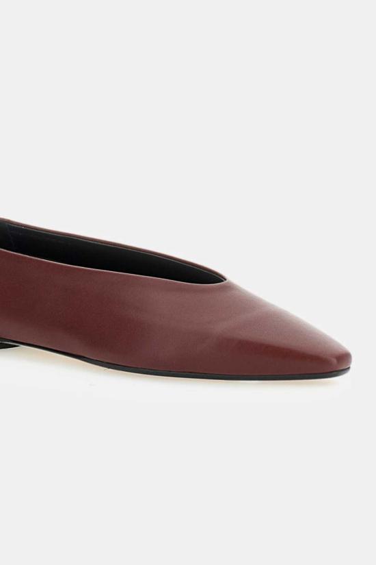  에이드 플랫 슈즈 Aeydē Betty Nappa 발레리나  다크 레드 - AEYDE