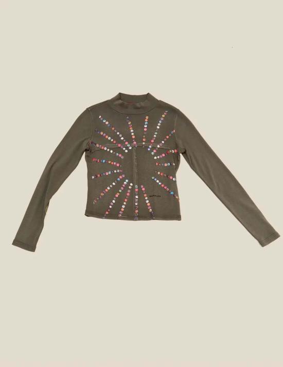  에크하우스 라타 블라우스 Eckhaus Latta 랩 베이비 터틀넥 탑 - ECKHAUS LATTA