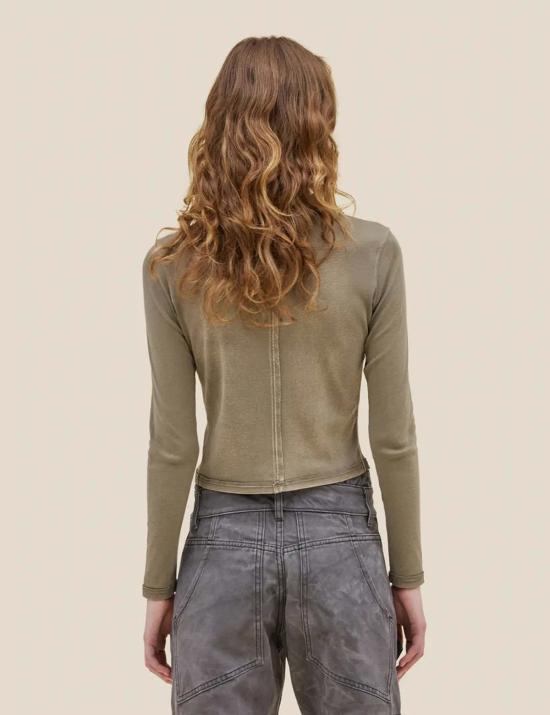  에크하우스 라타 블라우스 Eckhaus Latta 랩 베이비 터틀넥 탑 - ECKHAUS LATTA