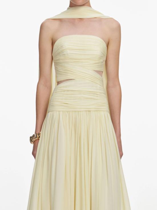 26SS 셀프 포트레이트 미디 원피스 SS26265XY YELLOW Yellow - SELF PORTRAIT