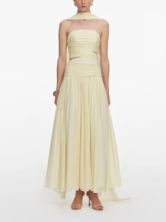 26SS 셀프 포트레이트 미디 원피스 SS26265XY YELLOW Yellow - SELF PORTRAIT