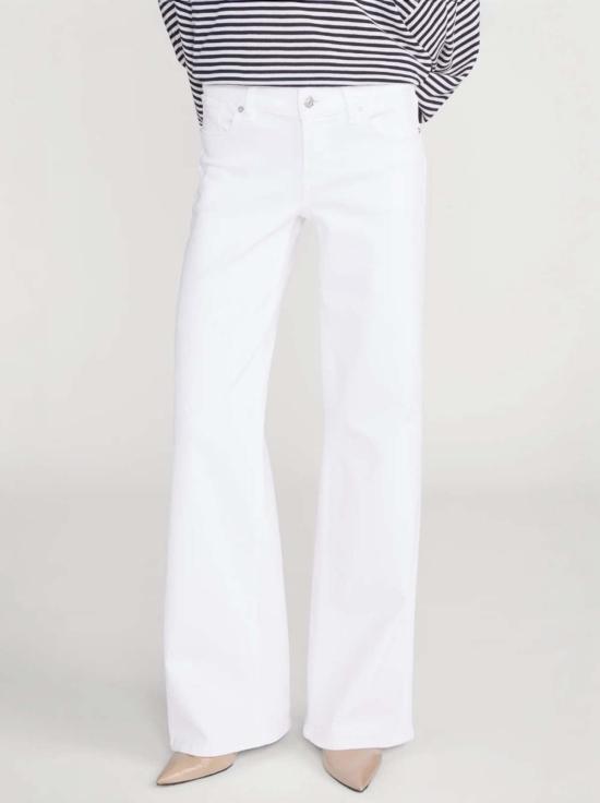  프레임 데님 팬츠 로우라이즈 슬림 팔라초 진