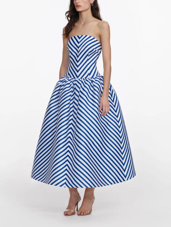 26SS 셀프 포트레이트 미디 원피스 SS26158MAN NAVY Blue - SELF PORTRAIT