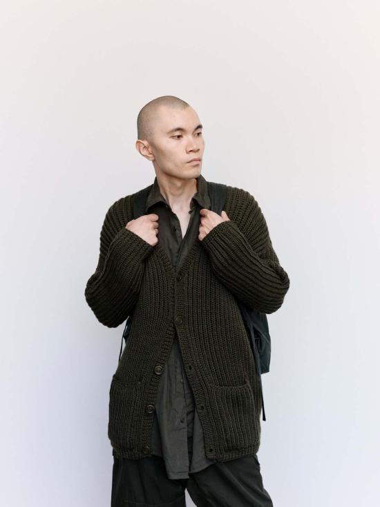  케이시 케이시 가디건 울러 헤비 립  브라운 - CASEY CASEY