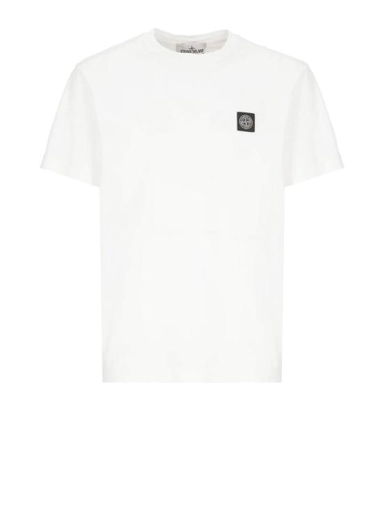  스톤 아일랜드 반팔 티셔츠 티셔츠 화이트