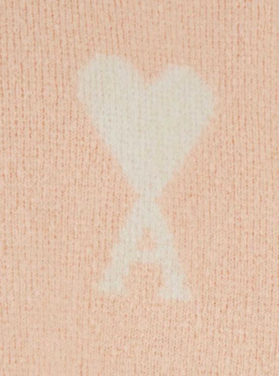  아미 스웨터 알렉상드르 마티우시 ADC 자수 울 혼방 크루넥  핑크 - AMI