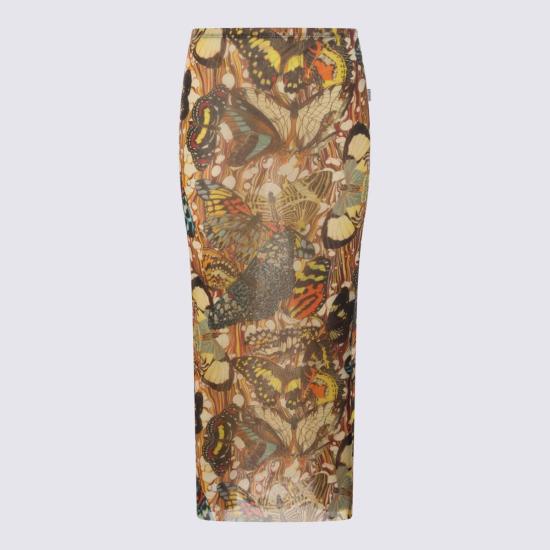  장 폴 고티에 롱 스커트 옐로우 스커트