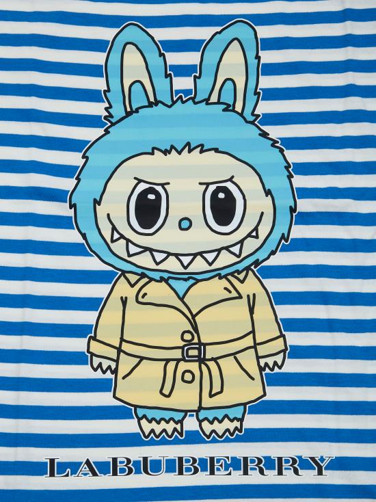 26SS 블랙 스코어 반팔 티셔츠 LABUBERRYBLUESTRIPES BLUE STRIPE - BLACK SCORE