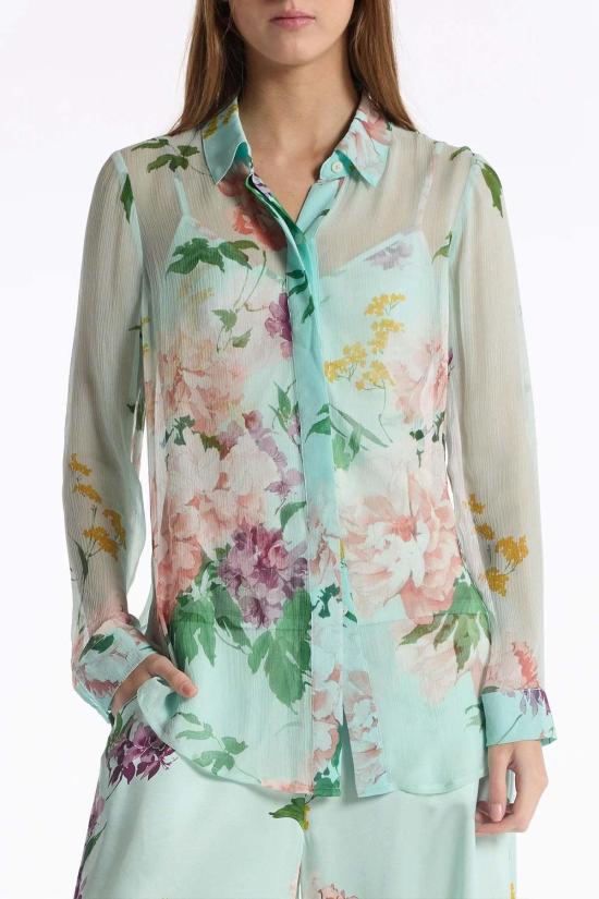  크리스티 린 블라우스 클라인 탑 민트 트랭퀼리티