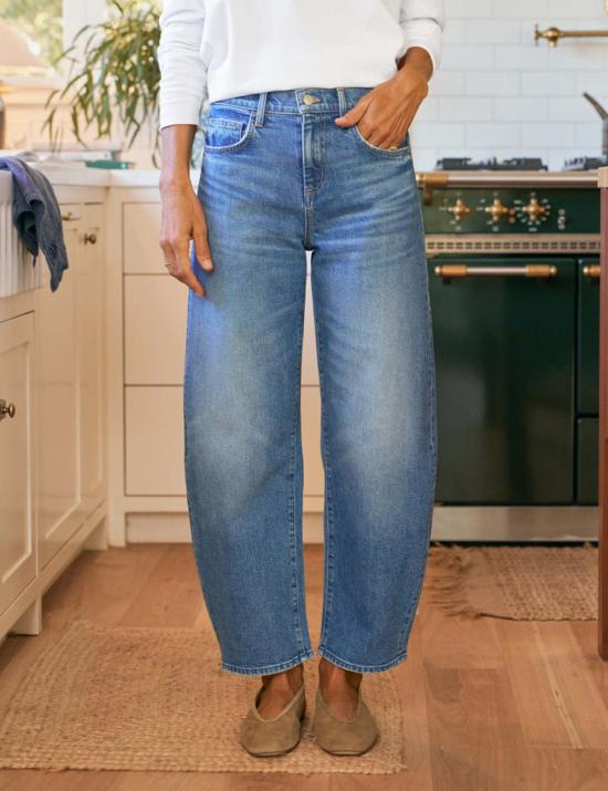  프랭크 앤 에일린 데님 팬츠 프랭크 & 아일린 브레넌 배럴 진 1978 워시