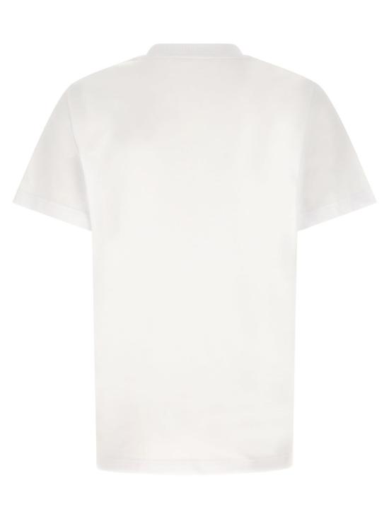  몽클레어 반팔 티셔츠 자수 티셔츠 화이트 - MONCLER