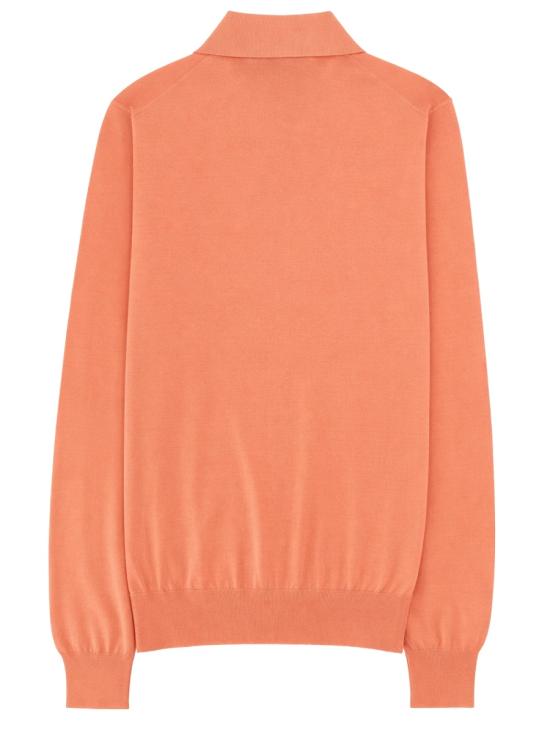 26SS 브루넬로 쿠치넬리 니트 폴로 셔츠 M29800135 CBI26 ORANGE - BRUNELLO CUCINELLI