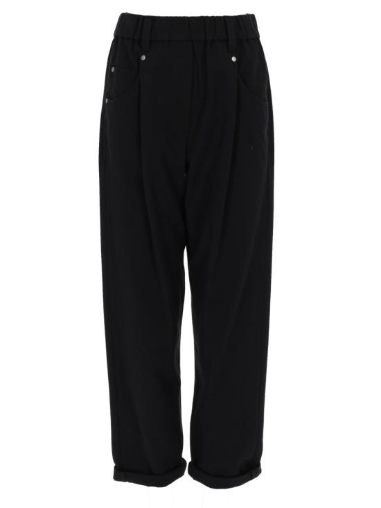 26SS 브루넬로 쿠치넬리 스트레이트 팬츠 MA126P8417 C101 BLACK