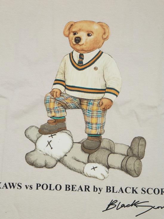 26SS 블랙 스코어 반팔 티셔츠 POLOVKAWSBONE BEIGE - BLACK SCORE