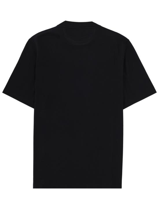 26SS 브루넬로 쿠치넬리 크루넥 프린트 코튼 저지 티셔츠 M0B138520 CKP88 BLACK - BRUNELLO CUCINELLI