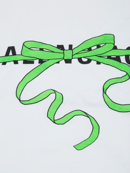 26SS BLACK SCORE 반팔 티셔츠 BALENCIAGABOWWHITE BIANCO - OTHER BRANDS