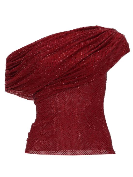 26SS 셀프 포트레이트 민소매 티셔츠 RS26 002TA BU BURGUNDY BORDEAUX