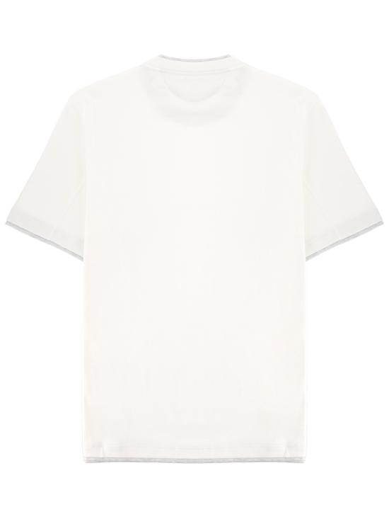 26SS 브루넬로 쿠치넬리 자수 로고 티셔츠 M0B137427 CA819 WHITE - BRUNELLO CUCINELLI