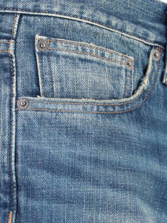  선플라워 데님 팬츠 트위스트 루즈핏 진 블루 - SUNFLOWER