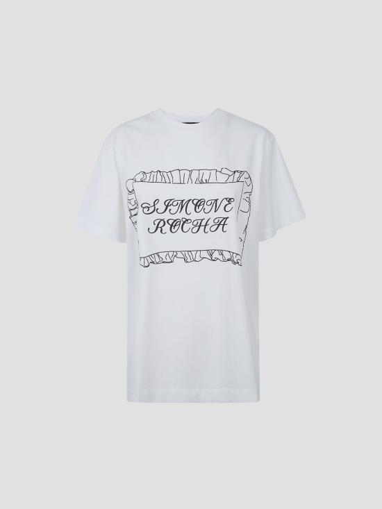 26SS 시몬로샤 반팔 티셔츠 5195P63AW0569 WHITE BLACK