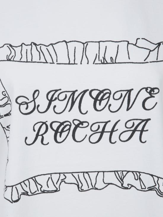 26SS 시몬로샤 반팔 티셔츠 5195P63AW0569 WHITE BLACK - SIMONE ROCHA