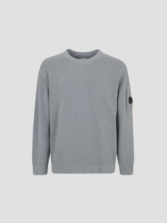 26SS 씨피 컴퍼니 코튼 셔닐 렌즈 스웨터 20CMKN091A005687G 809 SILVER BLUE